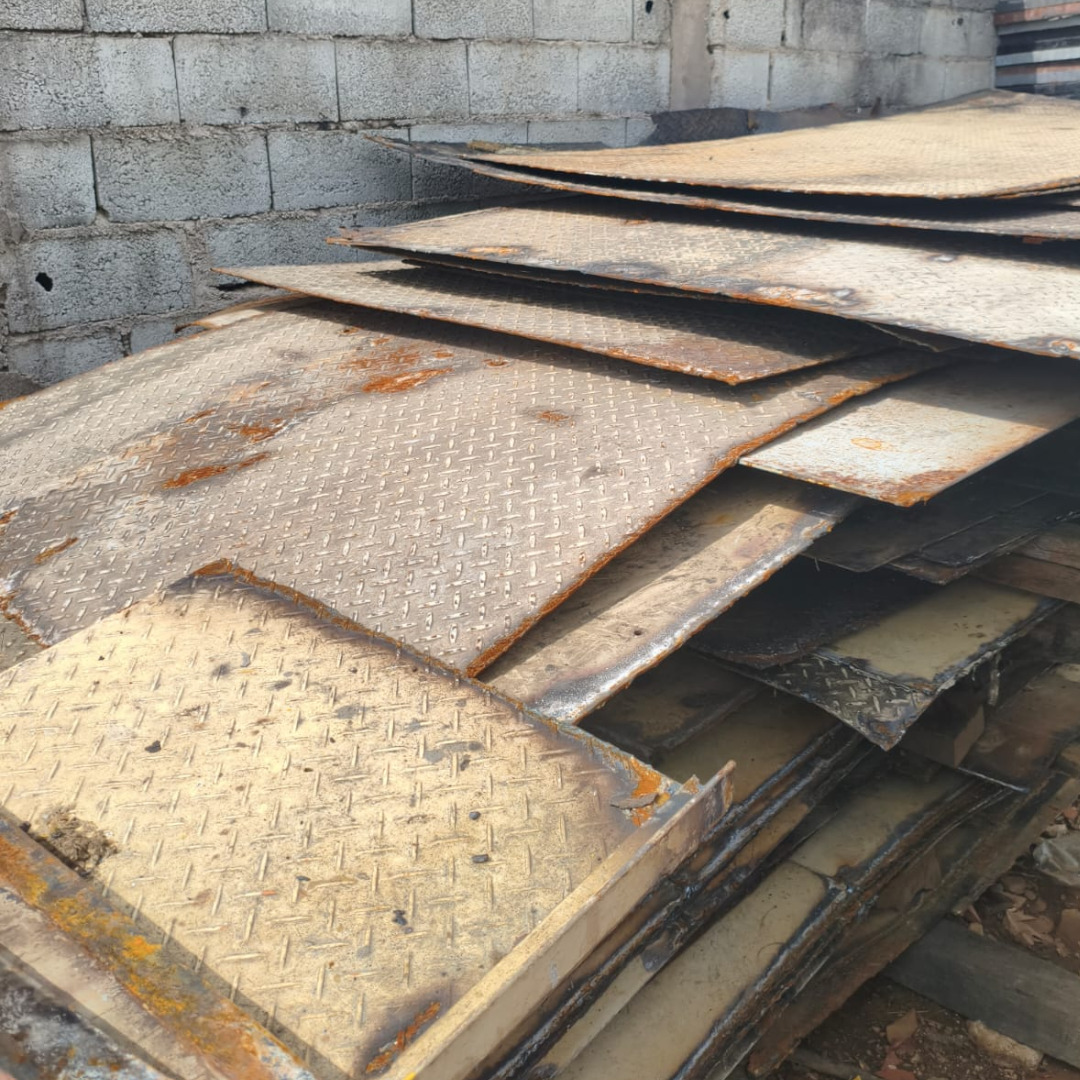 Chapas Xadrez de Ferro 3mm Usada em tamanhos diversos